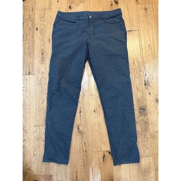 Men's Lululemon 5 Pocket ABC Pants 36x32 Blue Heather - Picture 1 of 7